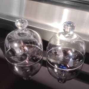 Decorative Glass Cloches Set
